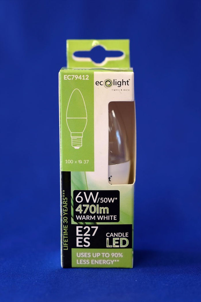 candle led light bulb 6 watt e27 watt daylight from Batteryworld.ie