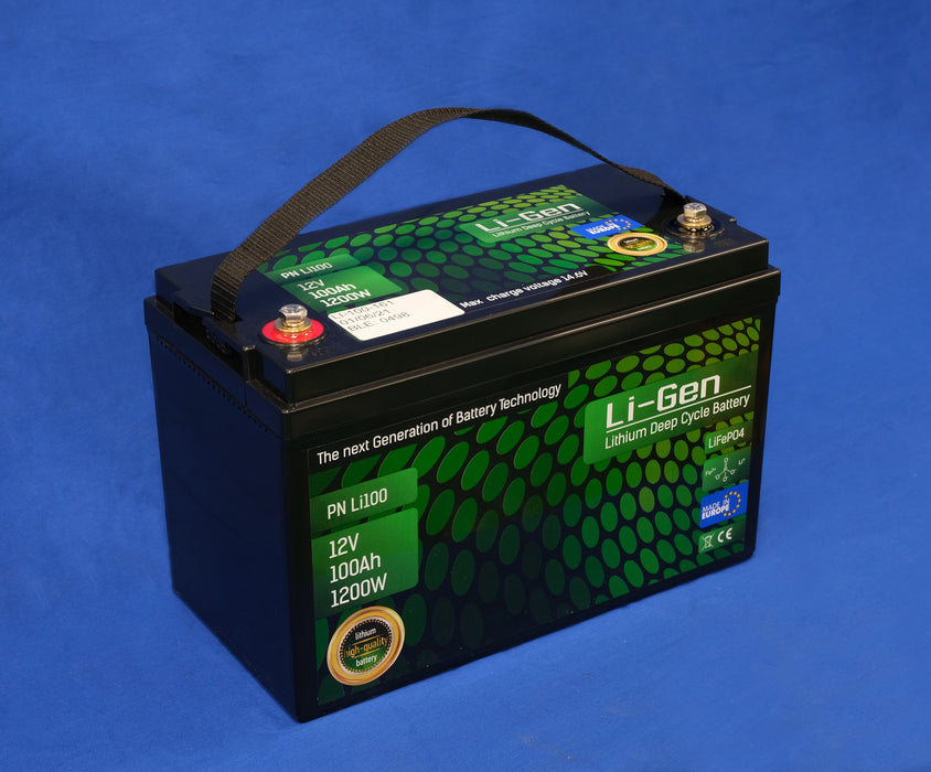 Li100 (12V 100AH LITHIUM  Lifep04)* NOT next day delivery, built to order*